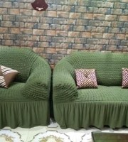 2+2+1 Olive Color Sofa Cover for Your Home!