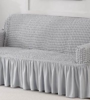 2+2+1 Silver Grey Color Sofa Cover for Your Home!