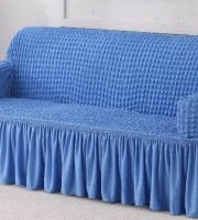 2+2+1 Sky Blue Color Sofa Cover for Your Home!