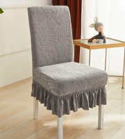 6 Pcs Baby Pink Universal Dining Chair Cover